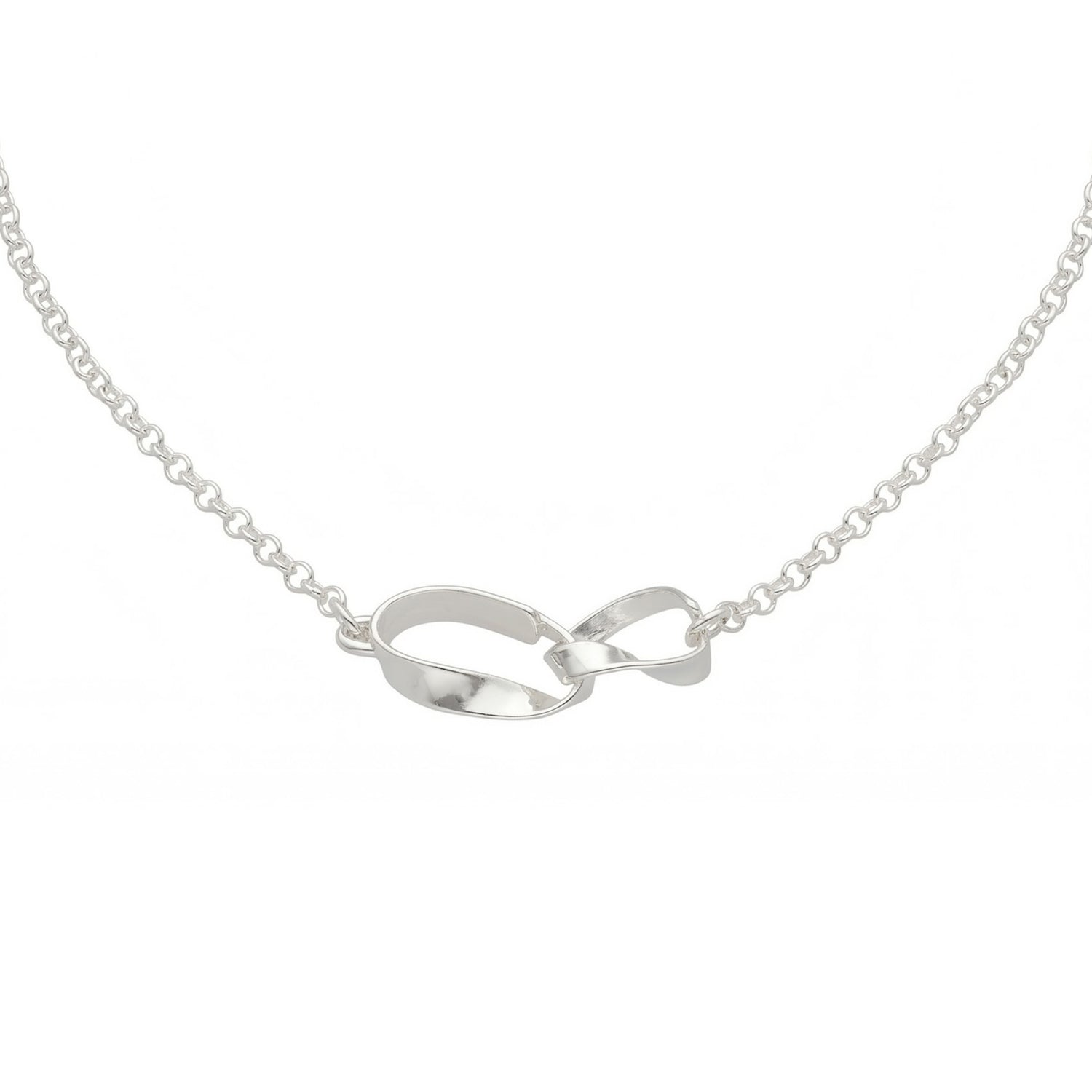 STORMSKÄRS MAJA necklace in 925 sterling silver with a curved pendant on a silver chain