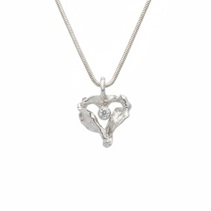 MEER HERZ Halsband mit kubischem Zirkonia – Guldviva Jewellery