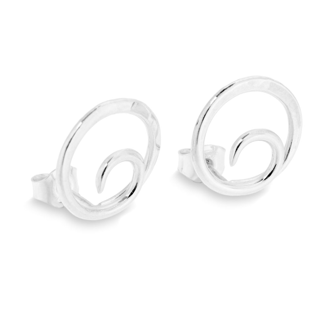 MÅNSKEN örhängen på stift - Guldviva Jewellery