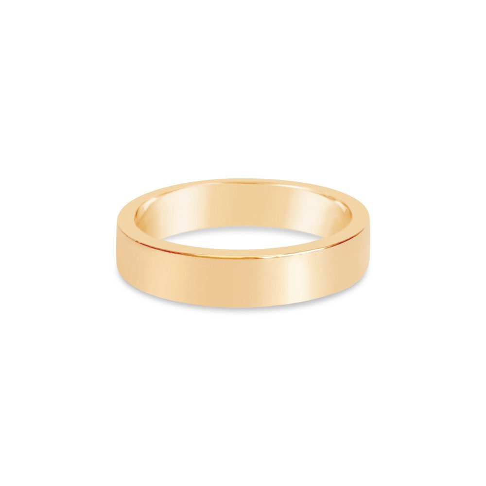 RING Rektangulär 18K 4 mm - Guldviva Jewellery