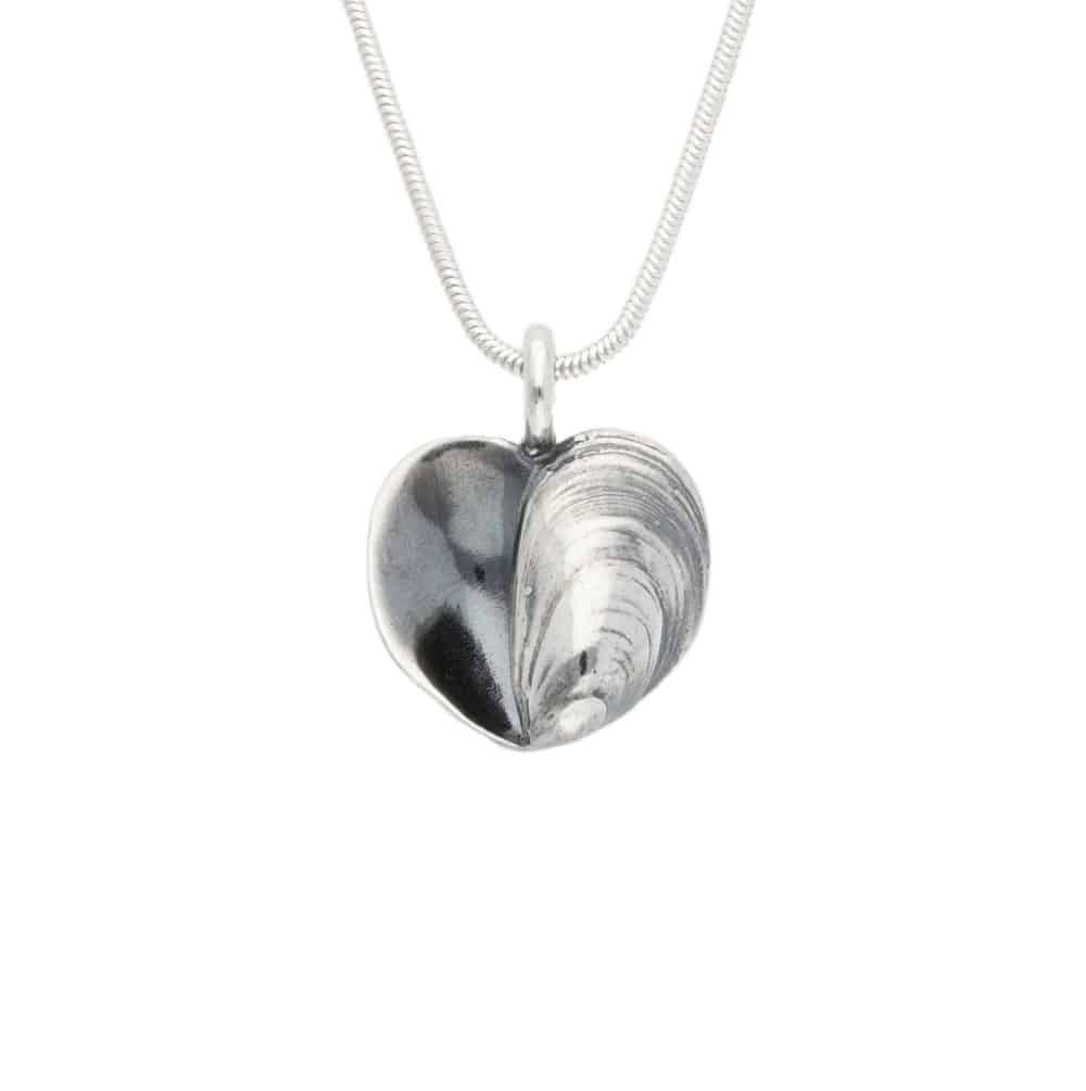 BLÅMUSSLA (Blaumuschel) HEART L Halskette - Guldviva Jewellery