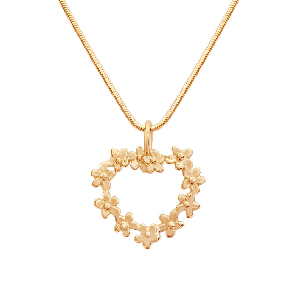FÖRGÄT MIG EJ (Vergissmeinnicht) HEART 18K Halskette - Guldviva Jewellery