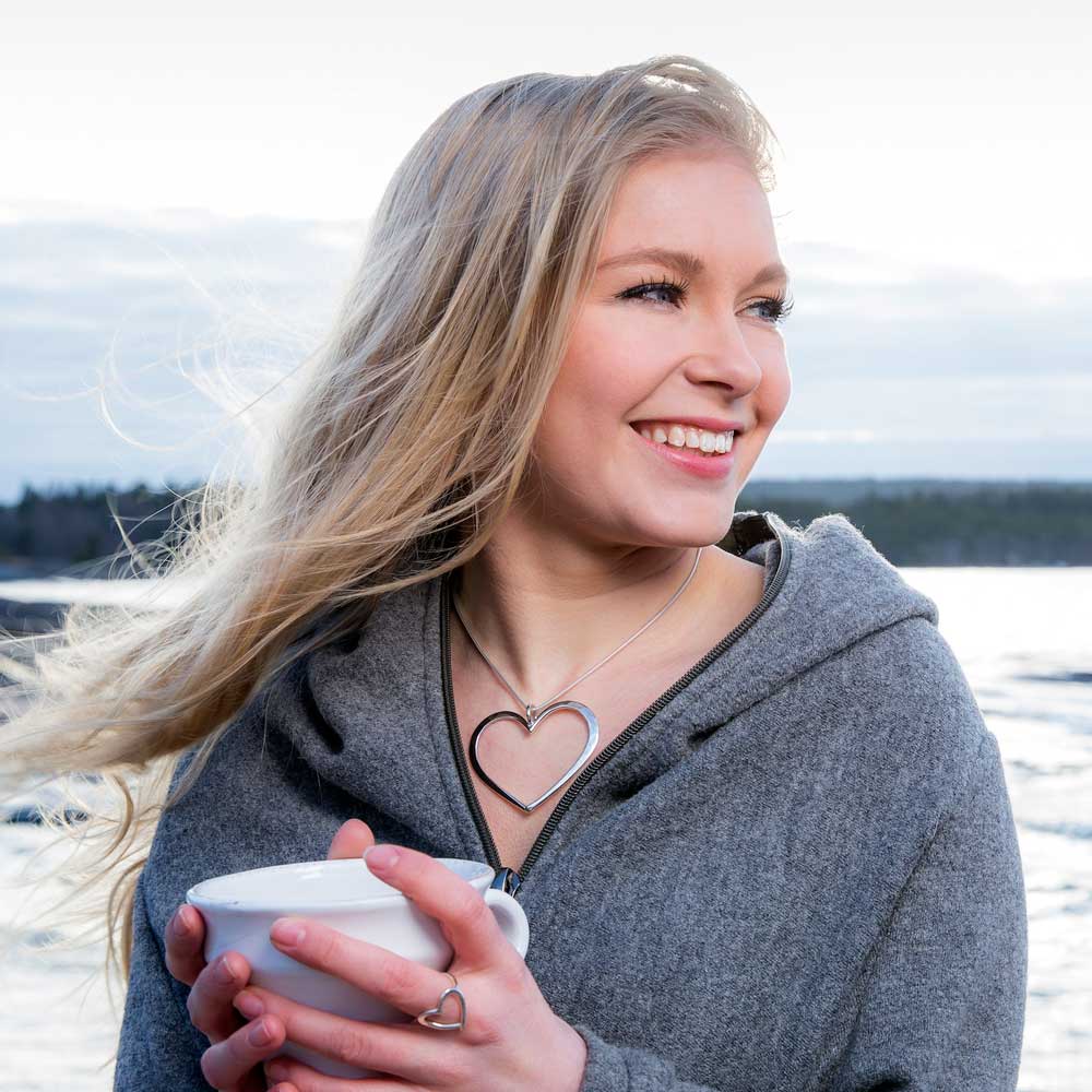 HJÄRTLIG (Herzlich) XL Halskette - Guldviva Jewellery