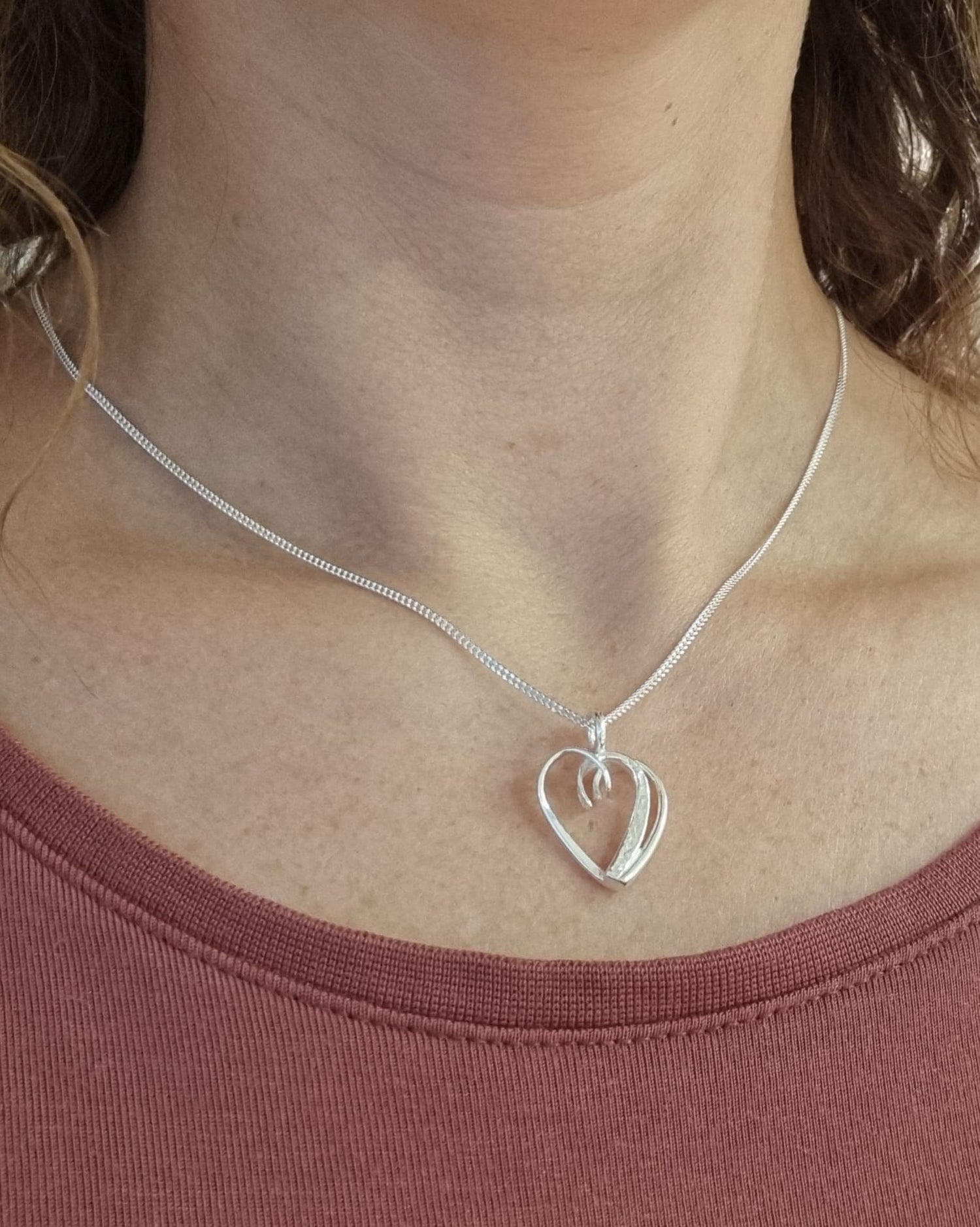 BJÖRK (Birch) HEART S necklace - Guldviva Jewellery