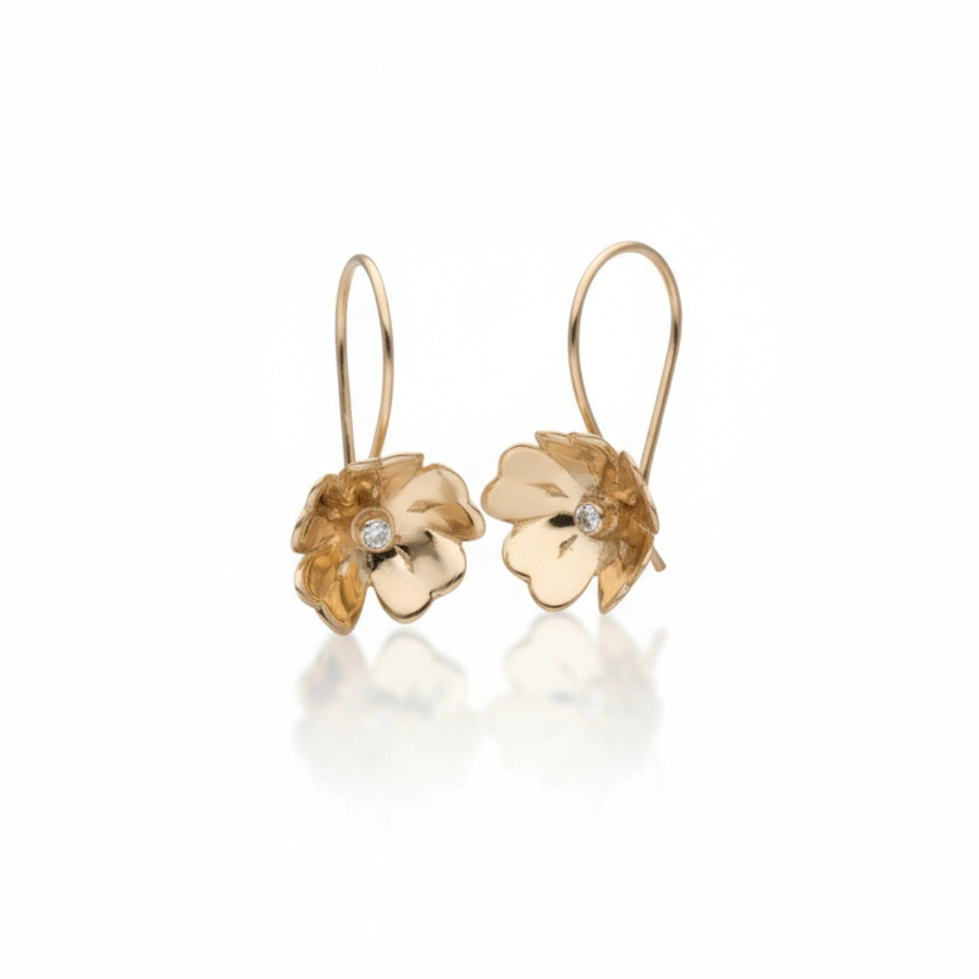 GULLVIVA (Primula veris) 18K earrings with diamonds