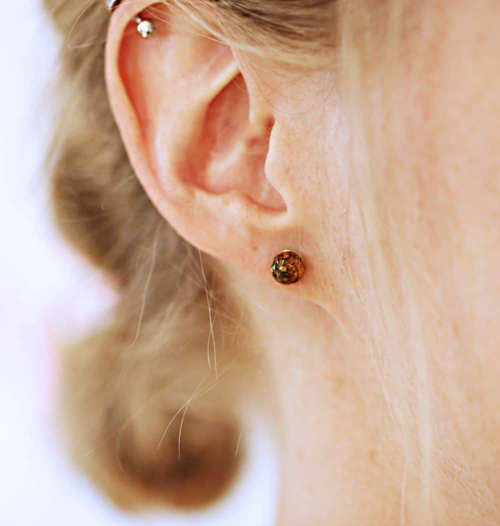 STRAND (Beach) earstuds - Guldviva Jewellery