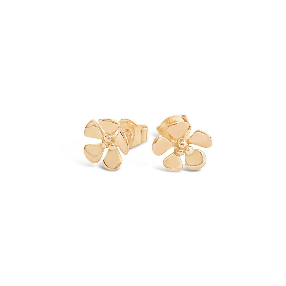 ÄPPELBLOM (Apple Blossom) 18K earstuds - Guldviva Jewellery