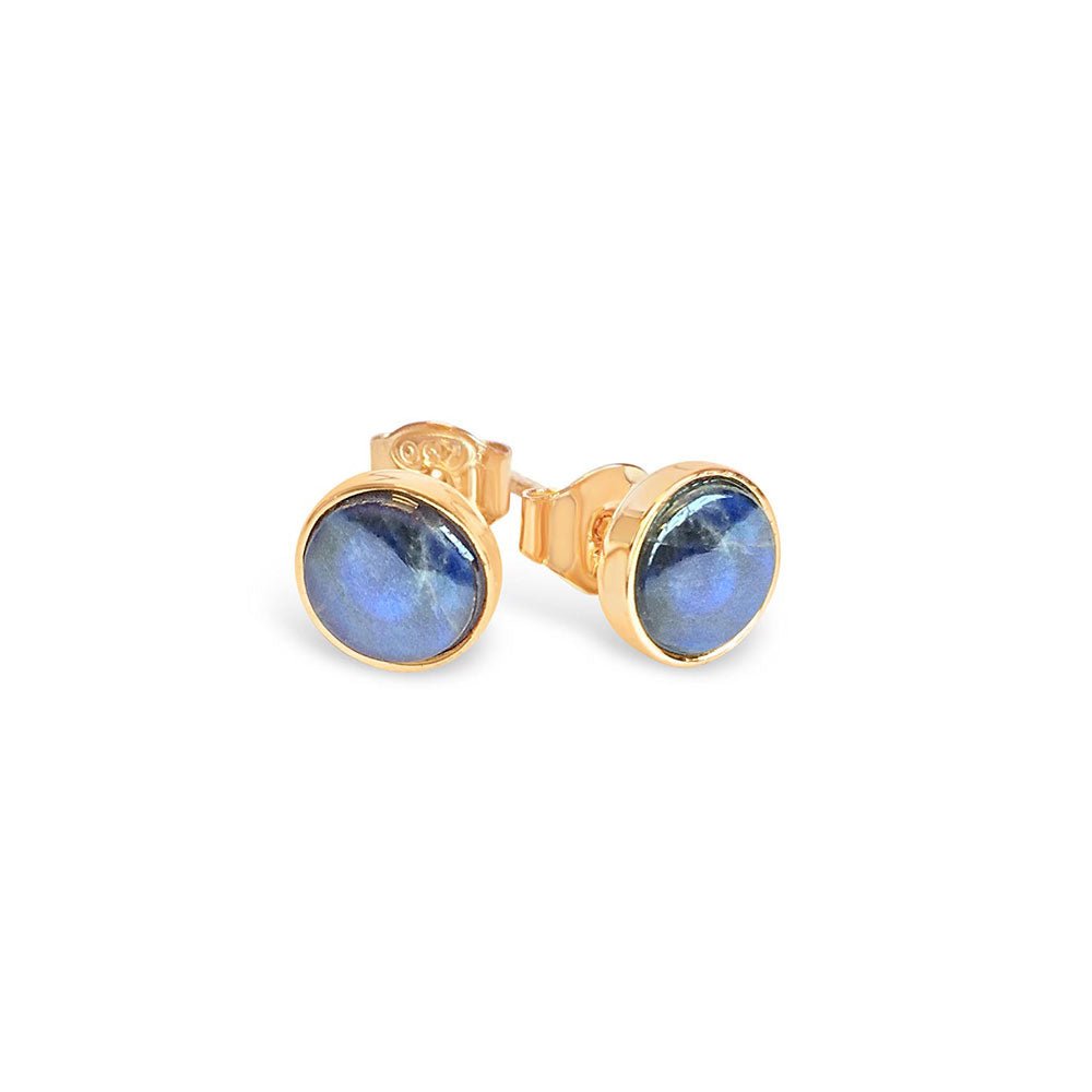 BASIC SPEKTROLIT 18K earstuds - Guldviva Jewellery