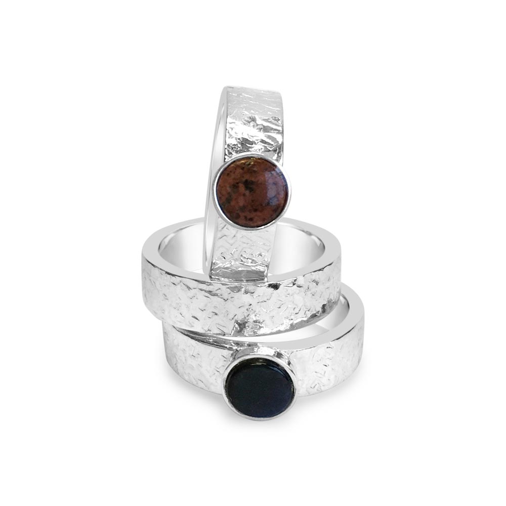 BJÖRK (Birch) GRANITE ring - Guldviva Jewellery