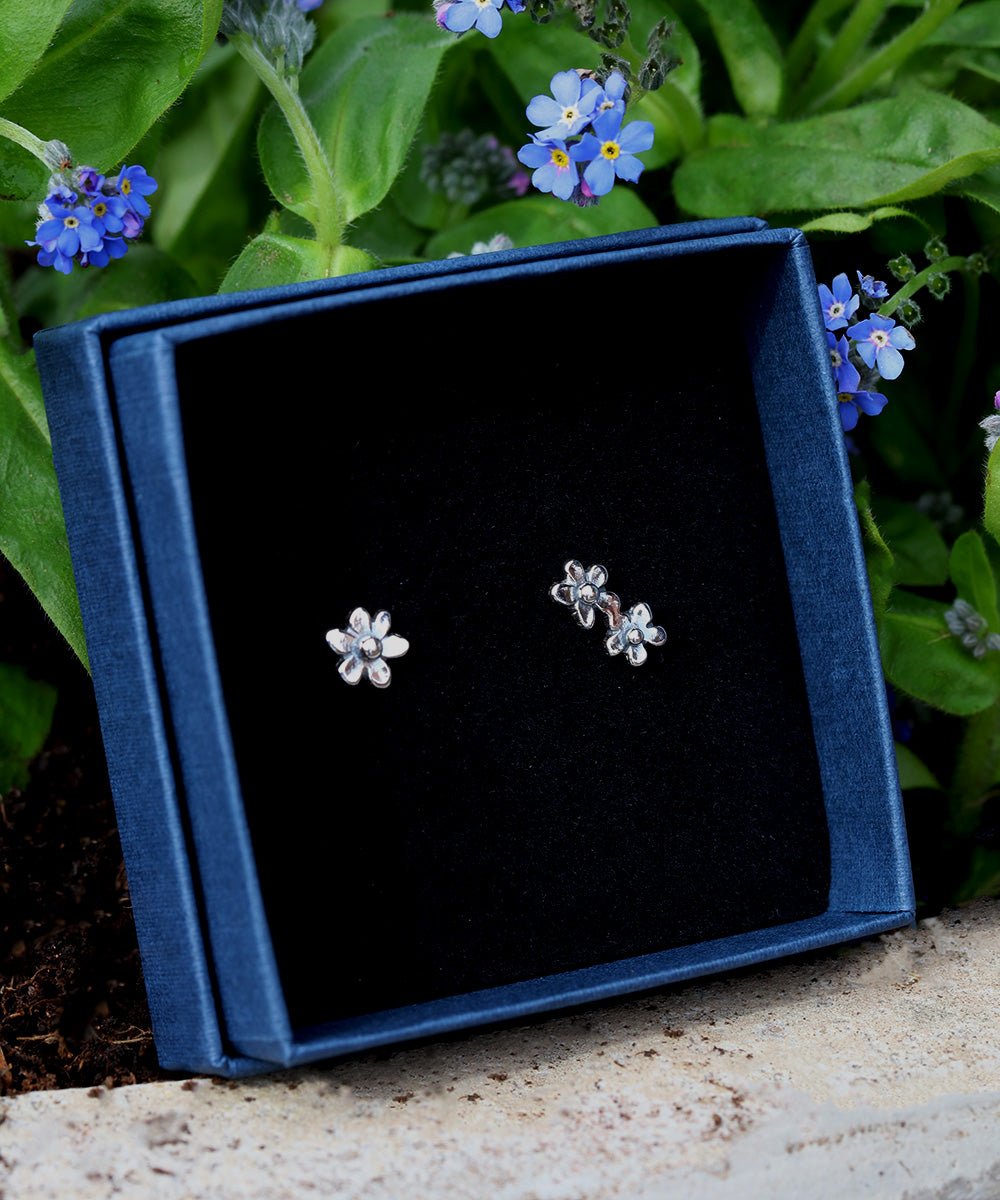 FÖRGÄT MIG EJ (Forget Me Not) earstuds - Guldviva Jewellery