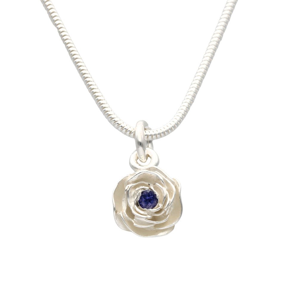 ROS (Rose) necklace with Cordierite from Lapland - Guldviva Jewellery