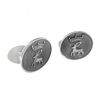 ÅLANDS VAPEN (Coat of Arms of Åland) ROUND cufflinks - Guldviva Jewellery