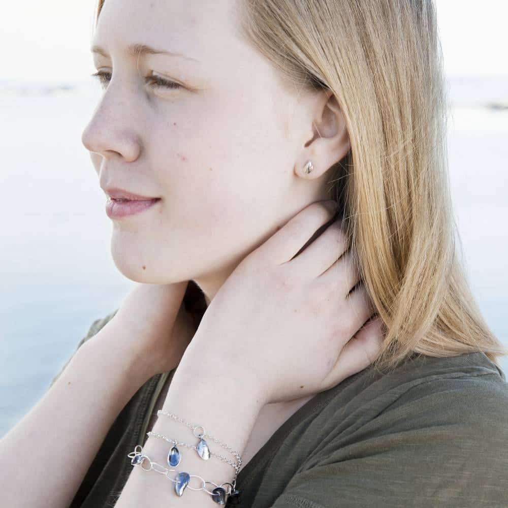 BLÅMUSSLA (Blue mussel) NÄT bracelet - Guldviva Jewellery