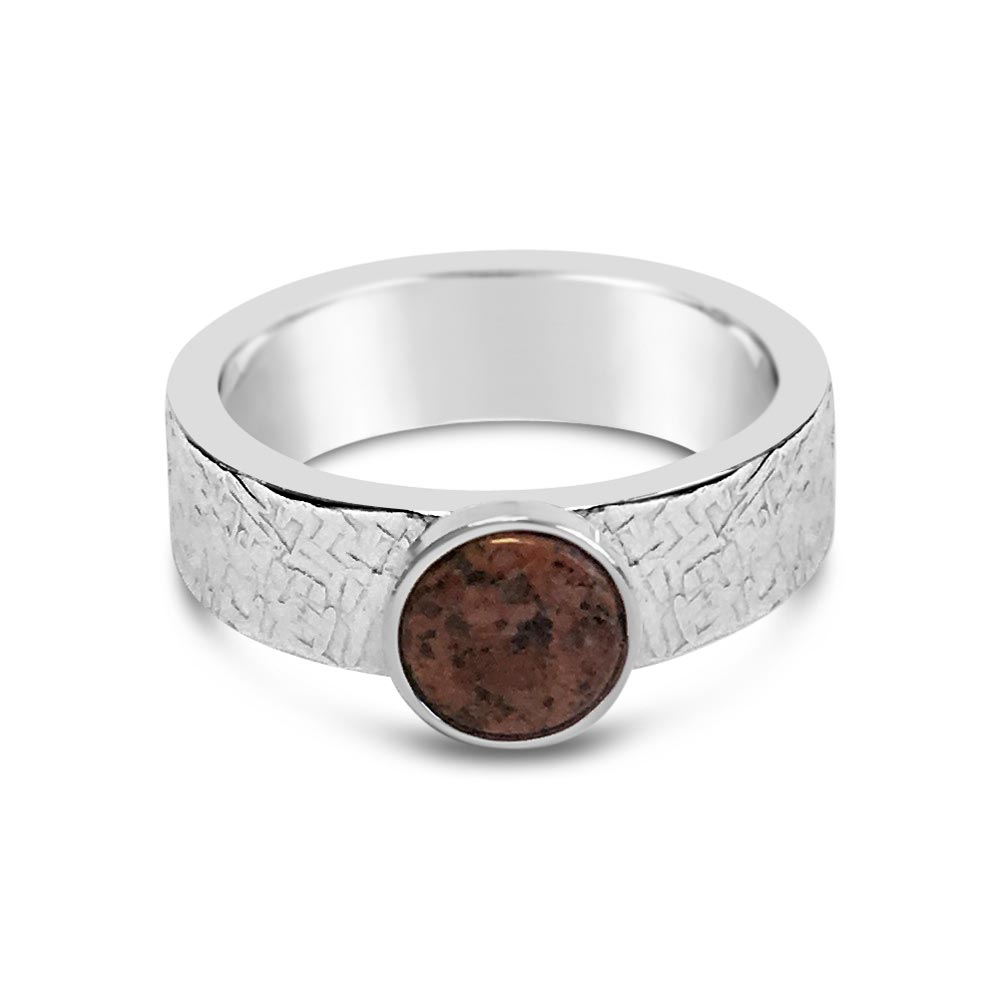 BJÖRK (Birch) GRANITE ring - Guldviva Jewellery