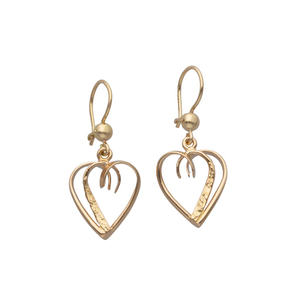 BJÖRK (Birch) HEART 18K earrings - Guldviva Jewellery