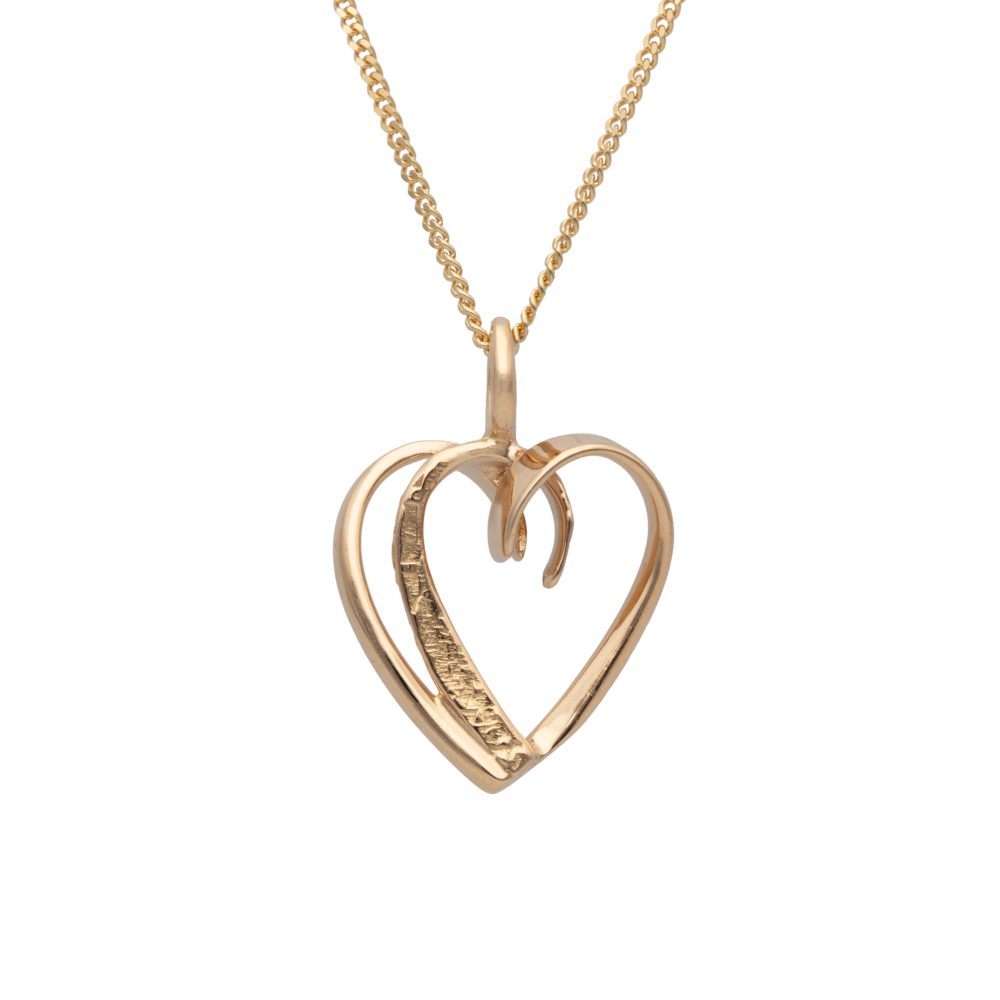 BJÖRK (Birch) HEART S 18K necklace - Guldviva Jewellery