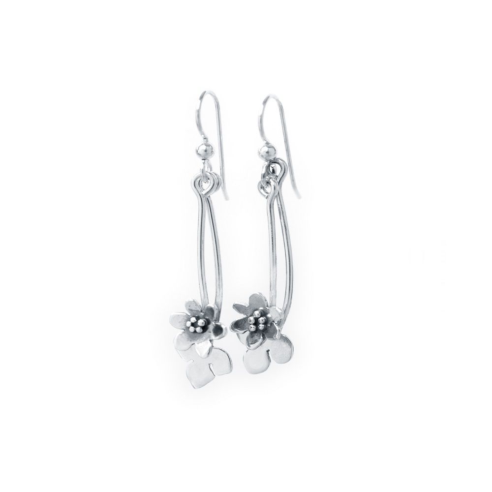 BLÅSIPPA (Hepatica) LEAF earrings - Guldviva Jewellery