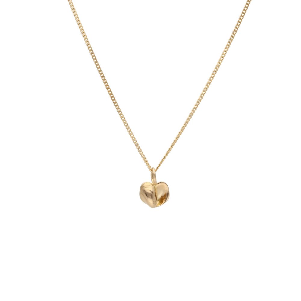 BLÅMUSSLA (Blue mussel) HEART XS 18K necklace - Guldviva Jewellery