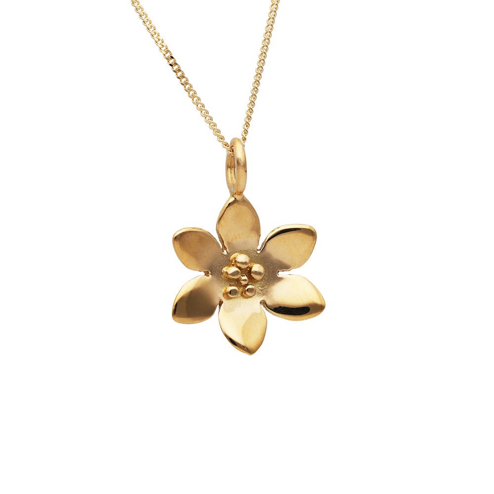 BLÅSIPPA (Hepatica) 18K necklace - Guldviva Jewellery