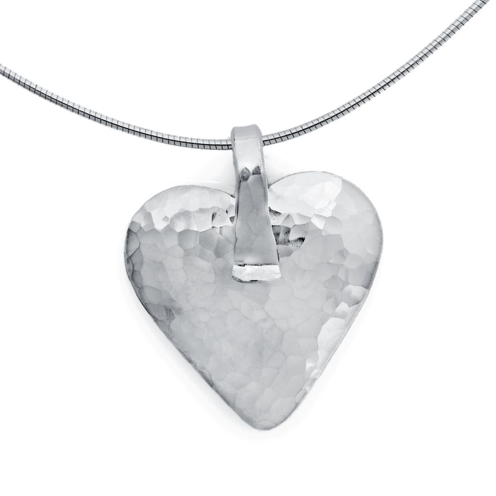 HAMMERED HEART L necklace - Guldviva Jewellery