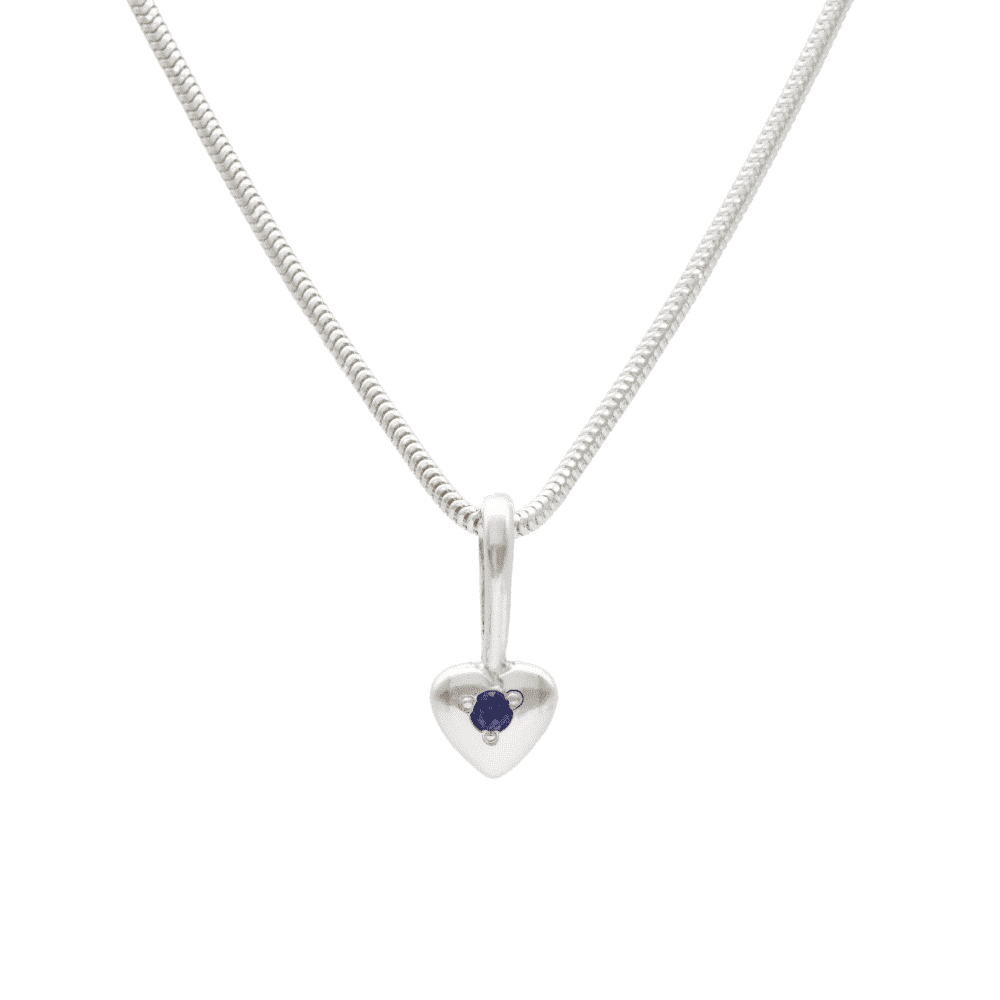 MITT HJÄRTA (My heart) necklace with Finnish cordierite Guldviva Jewellery