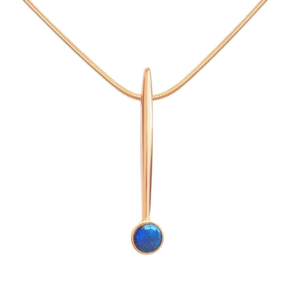 PEAK SPEKTROLIT 18K necklace - Guldviva Jewellery