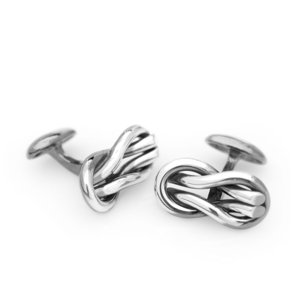 RÅBANDSKNOP (Reef Knot) cufflink - Guldviva Jewellery