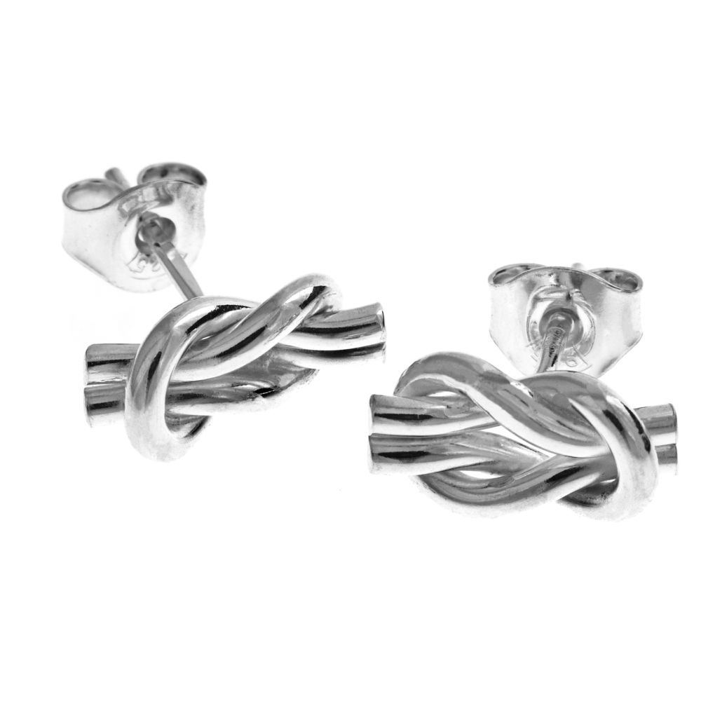 RÅBANDSKNOP (Reef Knot) earstuds - Guldviva Jewellery