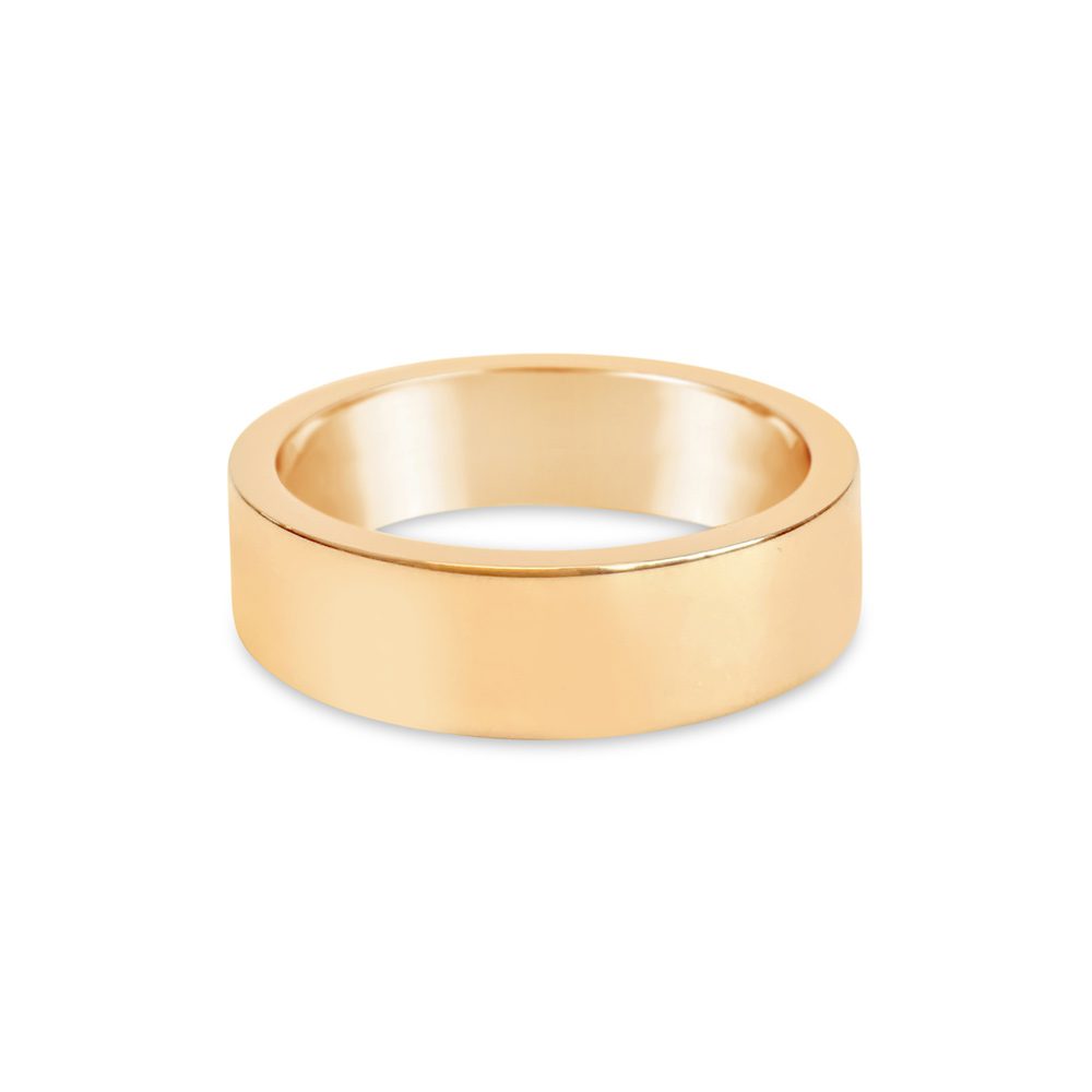 RING Rectangular 18k 6 mm - Guldviva Jewellery