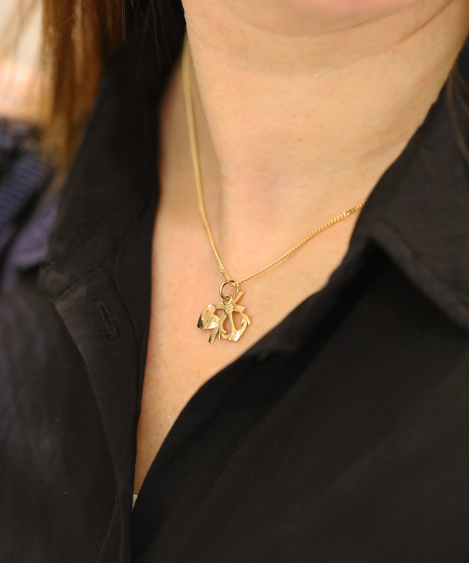 TRO HOPP & KÄRLEK (Usko, Toivo & Rakkaus)  Kaulakoru 18K - Guldviva Jewellery