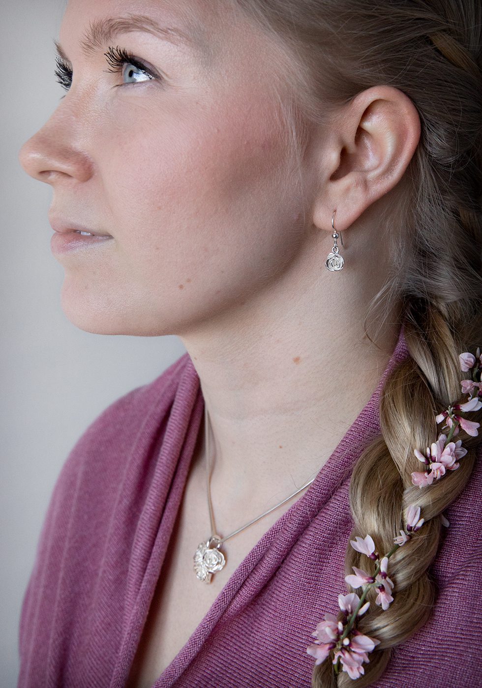 ROS (Ruusu) korvakorut koukulla - Guldviva Jewellery