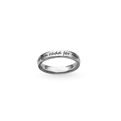 Stormskärs Maja Modig ring in recycled silver with an inscription about courage