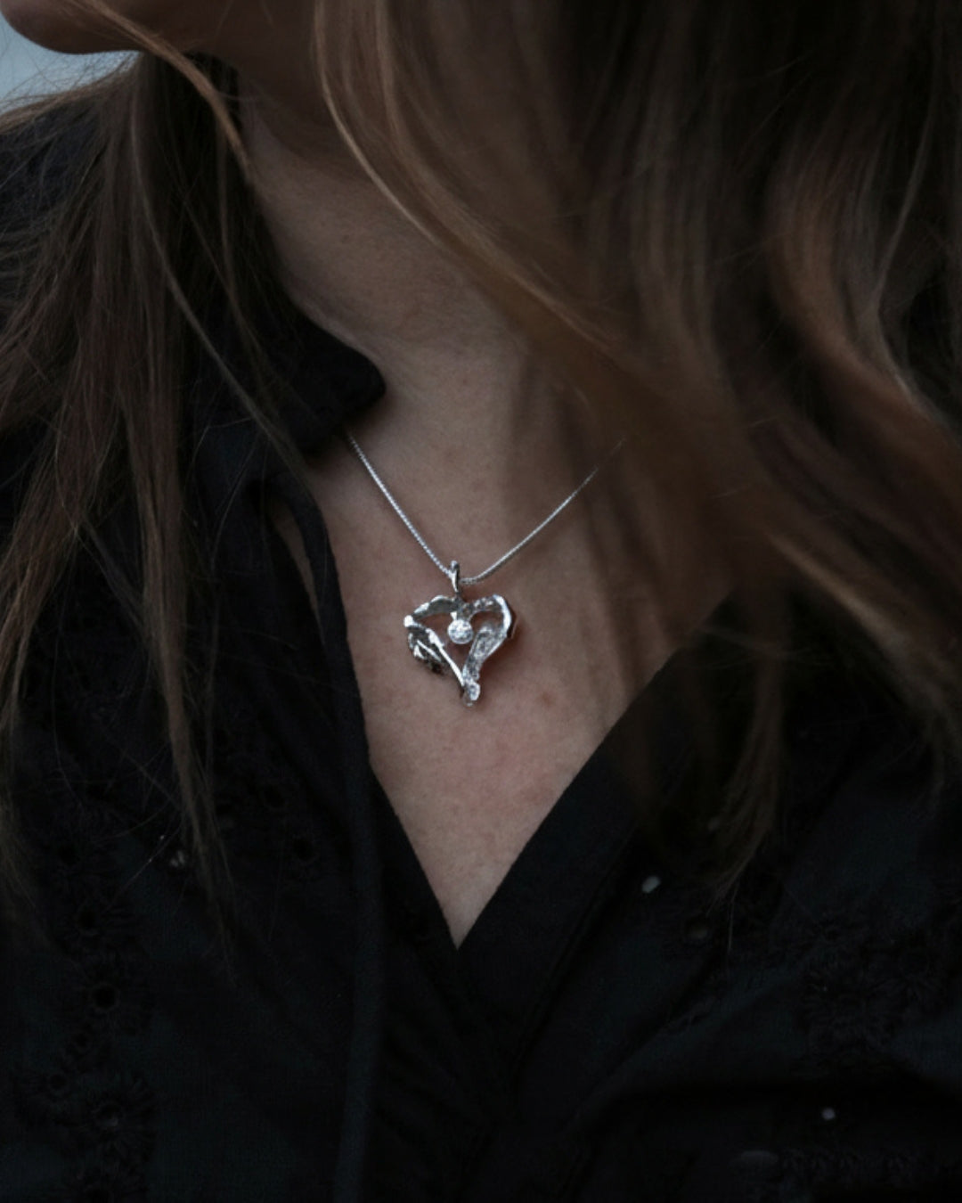 HAVET HJÄRTA Halsband med kubisk Zirkon