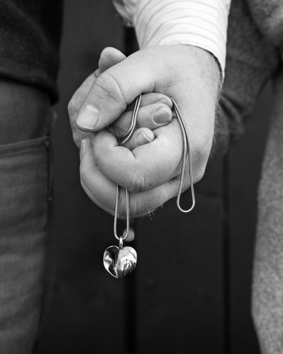 BLÅMUSSLA (Blue mussel) HEART L necklace