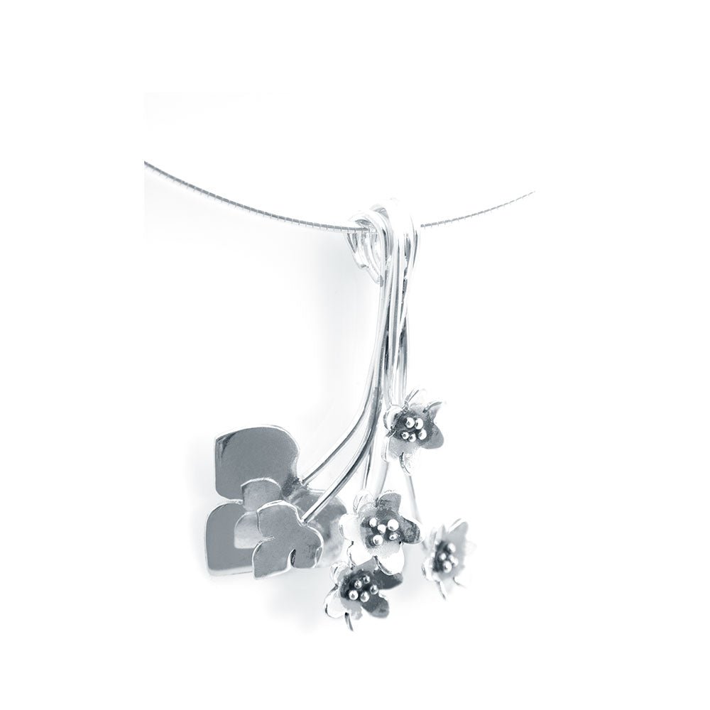 BLÅSIPPA BLAD XL halsband - Guldviva Jewellery