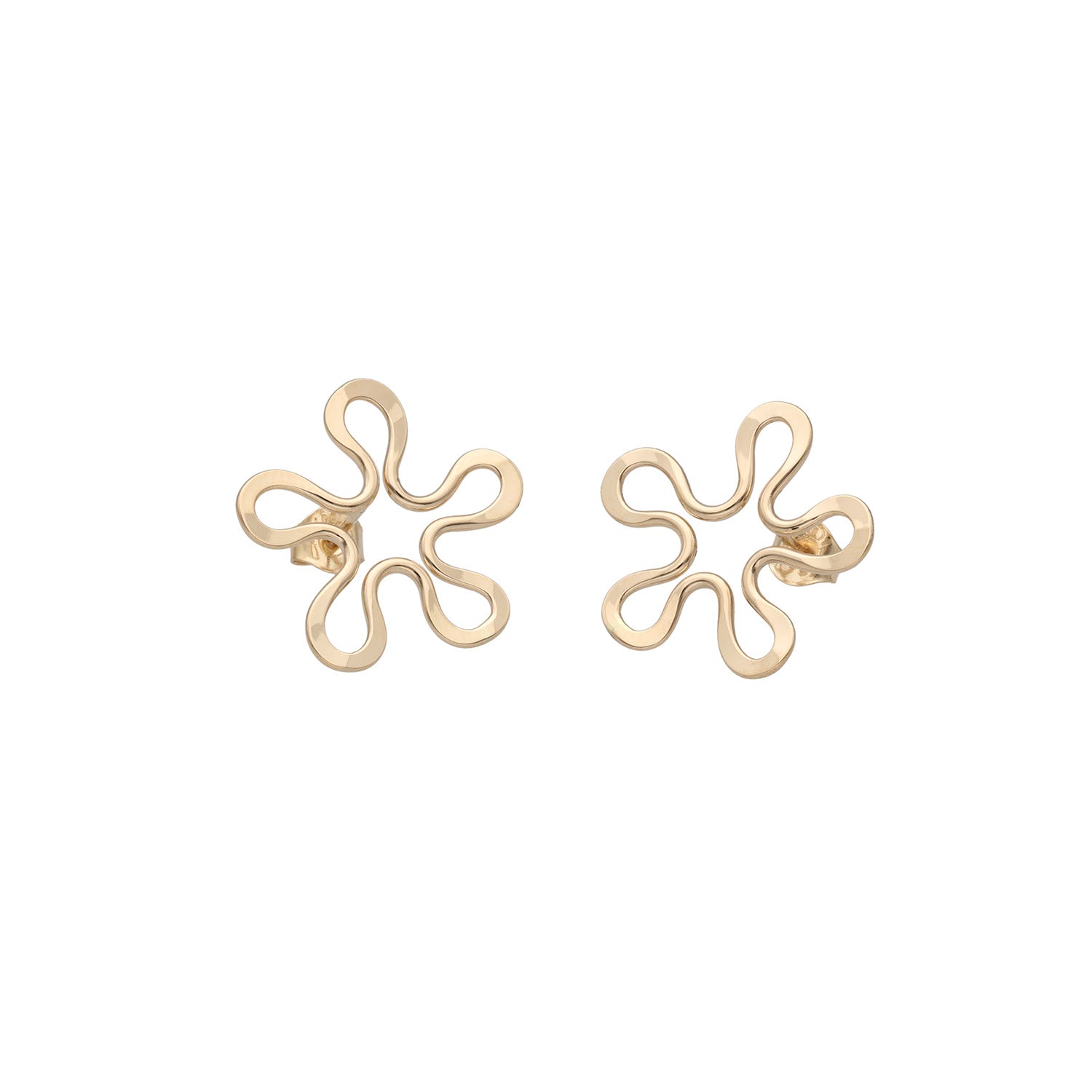 BLOMMAN 18K ELEGANT Stud Earrings Guldviva Jewellery blomman-18k-elegant-stud-earrings-guldviva-jewellery