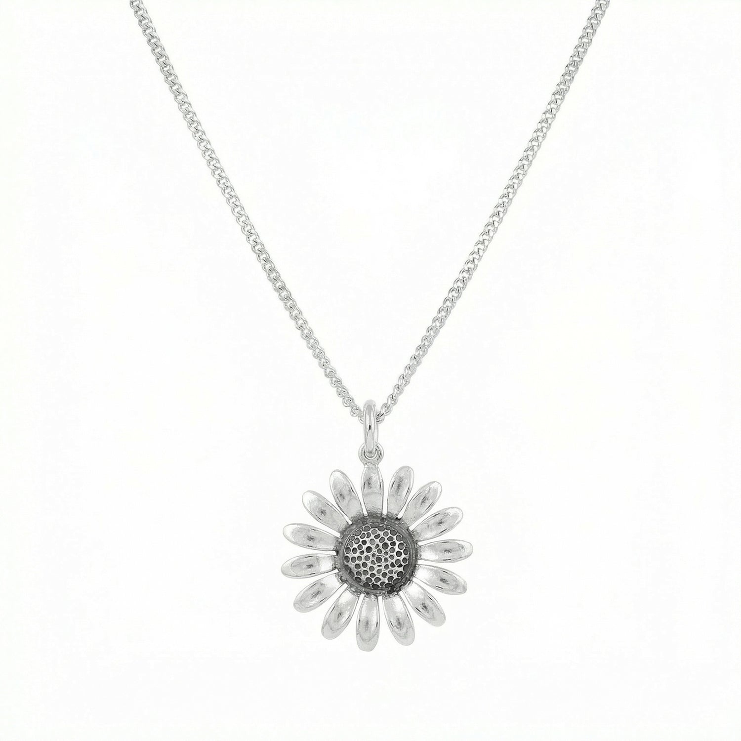 DAISY halsband med stort silverprästkragehänge på 42 cm kedja