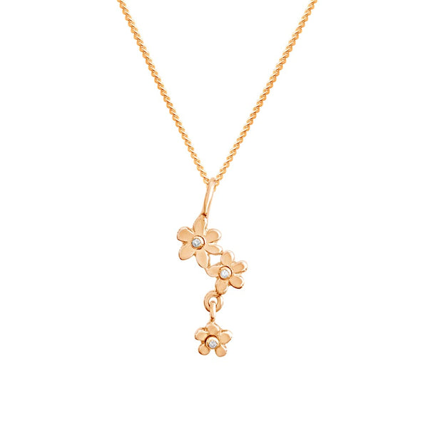 FÖRGÄT MIG EJ 18K halsband med diamanter - Guldviva Jewellery