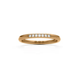 RING Halvrund 2 mm i 18k med 7 diamanter - Guldviva Jewellery
