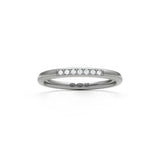 RING halvrund 2 mm i 18K vitguld med 7 diamanter - Guldviva Jewellery