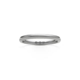 RING halvrund 2 mm i 18K vitguld - Guldviva Jewellery