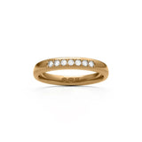RING halvrund 3 mm i 18k med 7 diamanter - Guldviva Jewellery