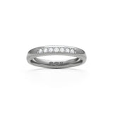 RING halvrund 3 mm i 18K vitguld med 7 diamanter - Guldviva Jewellery