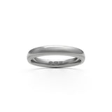RING halvrund 3 mm i 18K vitguld - Guldviva Jewellery