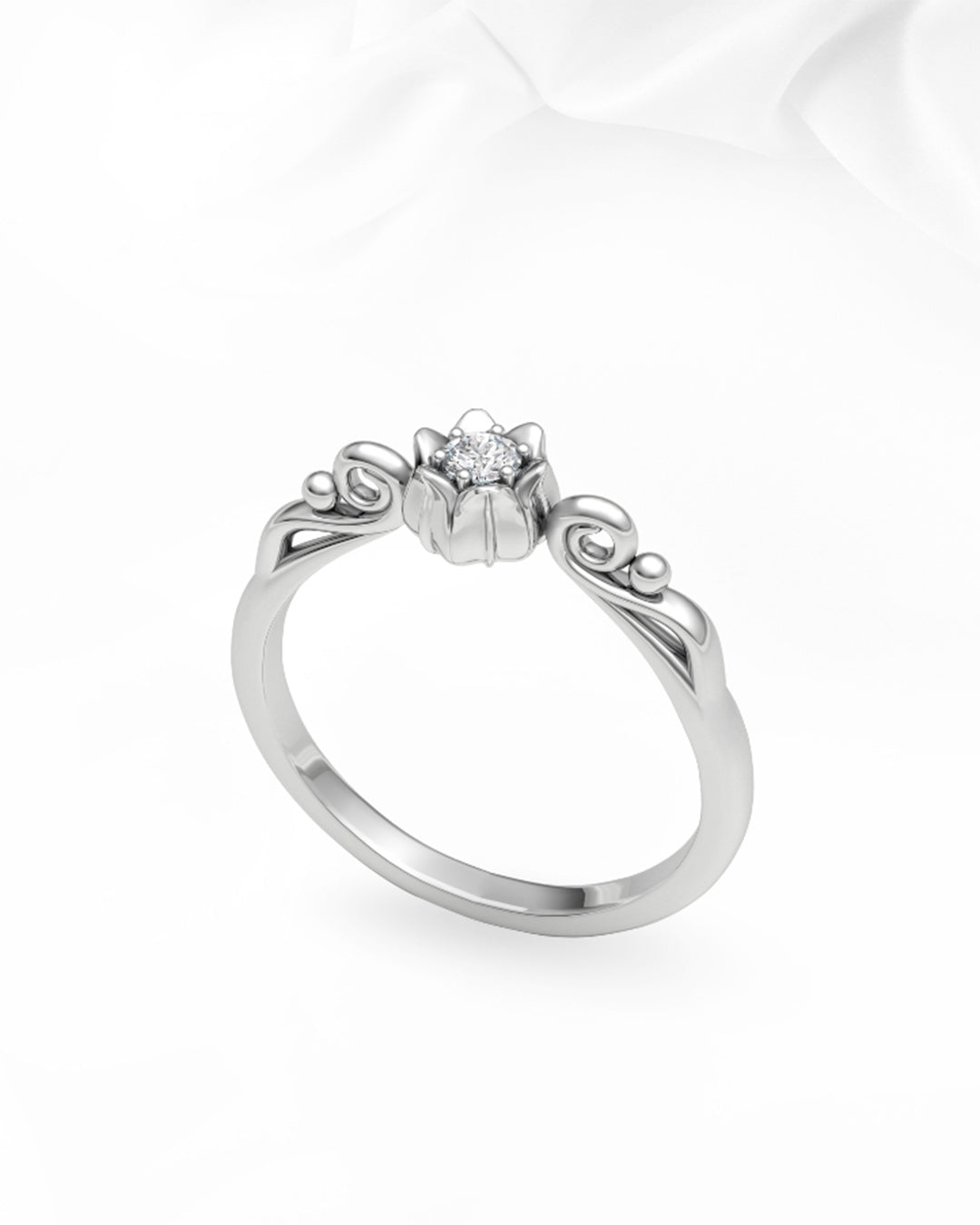 LILY OF LOVE 18K vitguld ring