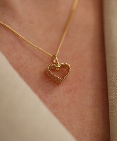 RÅGHJÄRTA S 18K halsband - Guldviva Jewellery