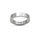 RING Rektangulär 18k vitguld 4 mm - Guldviva Jewellery