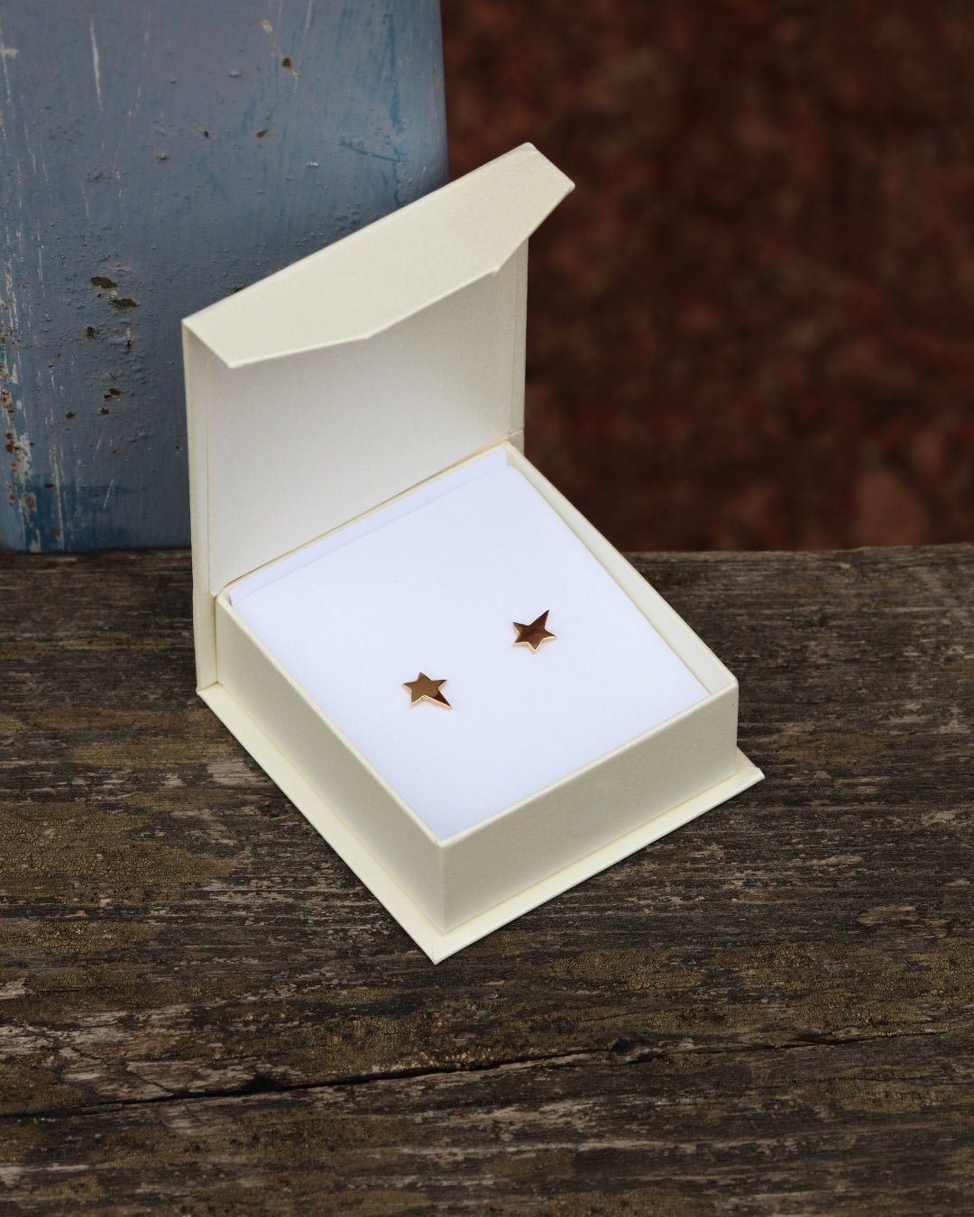 STAR 18K örhängen på stift - Guldviva Jewellery