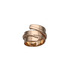 STORMSKÄRS MAJA FEST 18K ring in rose gold with a bold intertwined multi band design, width 10 to 17 mm