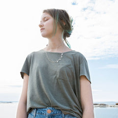 BLÅMUSSLA NÄT halsband - Guldviva Jewellery
